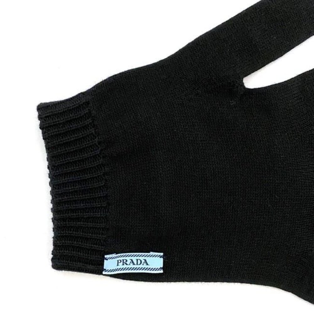 Prada Gloves Black Nero Dna615 Never - Picture 5 of 8
